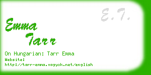 emma tarr business card